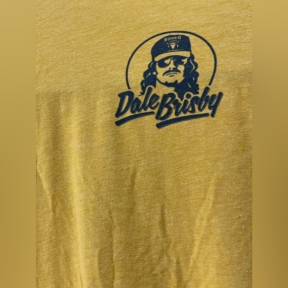 Dale Brisby Men's Mustard Rodeo Time Short Sleeve T-Shirt - Picture 2 of 5